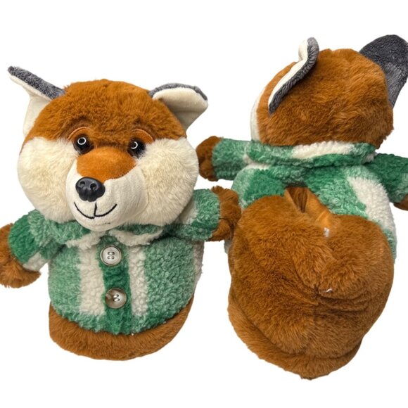 American Eagle Fox-Themed Plush Slippers M/L - Picture 2 of 9